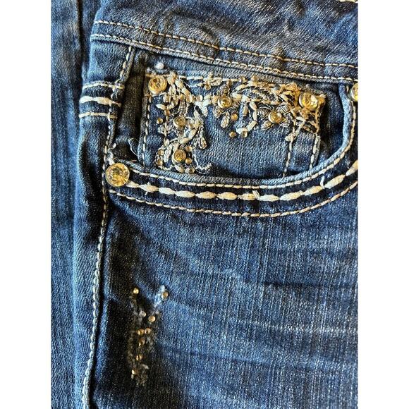 GRACE in LA Denim Women’s Denim Jeans Rhinestone Pocket Details Size 29 - Picture 3 of 9